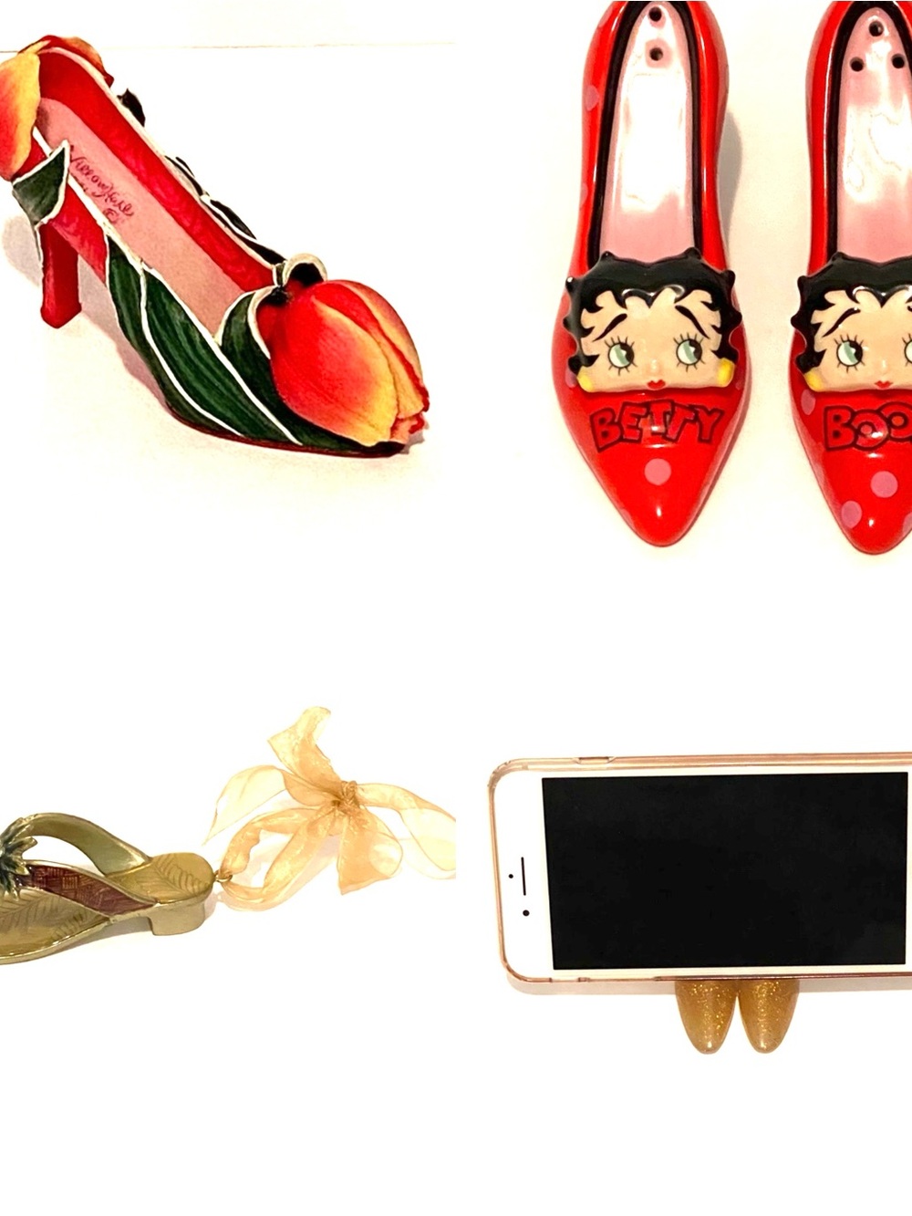 Willow Hall Betty Boop High Heel Shoe Collectibles Decor Lot Phone Stand 48